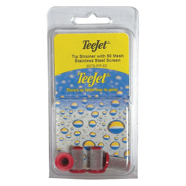 Tip Strainer w/50 Mesh SS Screen, PK4
