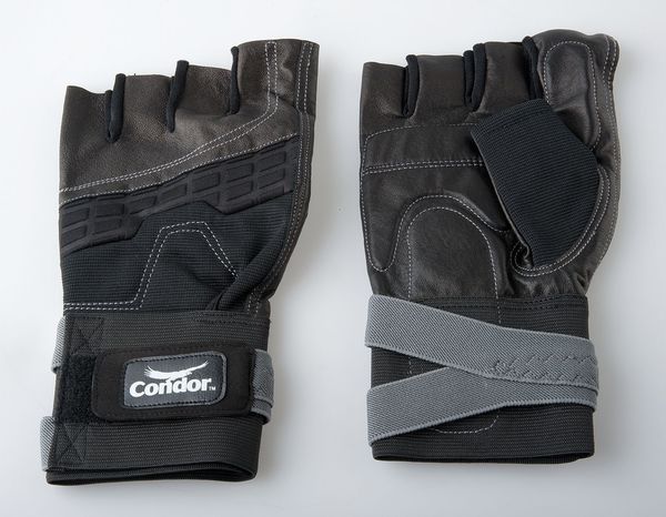 Anti-Vibration Gloves, L, Black/Silver, PR