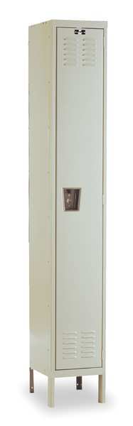 Wardrobe Locker, 18 in W, 24 in D, 78 in H, (1) Tier, (1) Wide, Tan