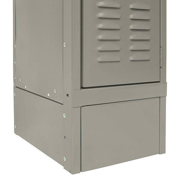 Locker End Base, D 24 In, H6 In, Parchment