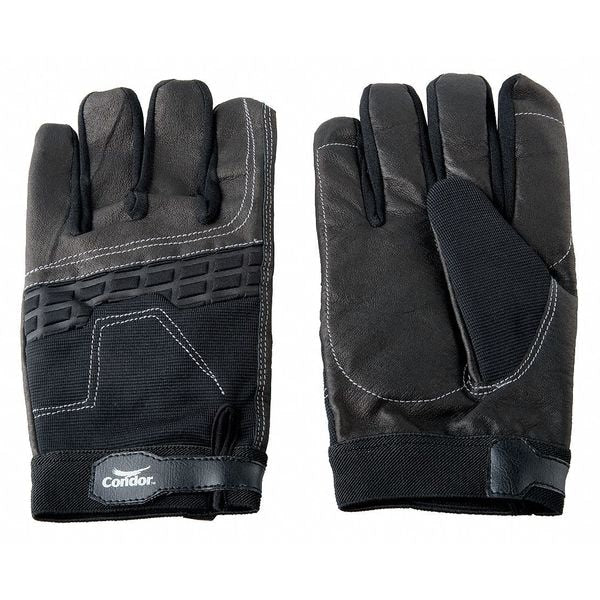 Anti-Vibration Gloves, S, Black, PR