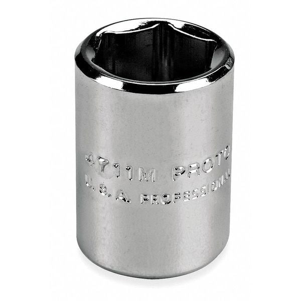 1/4 in Drive, 12mm Hex Metric Socket, 6 Points