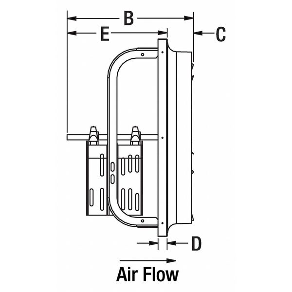 Med Duty Fan, 28,545 cfm, 208-230/460V