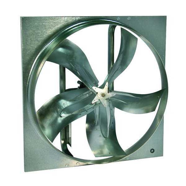 Medium Duty Exhaust Fan with Motor and Drive Package, 30 in Blade Dia, 208-230/460V AC, 1 1/2 hp