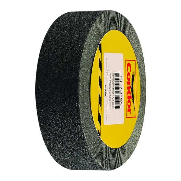 Anti-Slip Tape, Very Course, 46 Grit Size, Solid, Black 2 in x 60 ft, 41 mil Thickness, Rubber