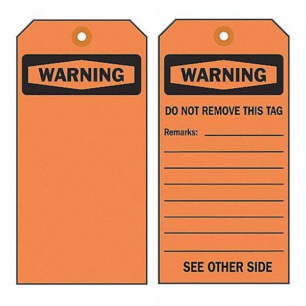 Danger Tag, 5-3/4 x 3 In, Met, 3/8 In, PK10