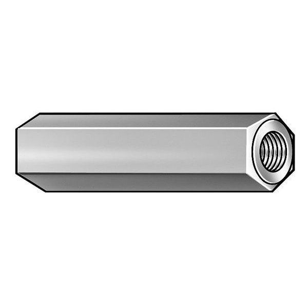 Hex Standoff, #2-56 Thrd Sz, 5/16 in L, 5/16 in Thrd L 18-8 Stainless Steel Plain, 3/16