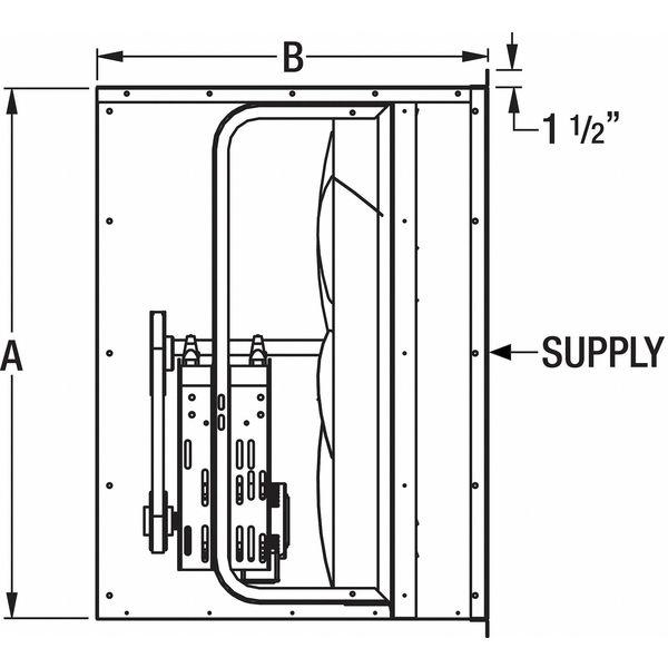 Cabinet Supply Fan, 48 In, 208-230/460 V