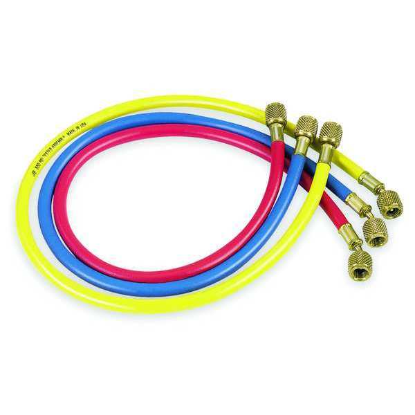 Manifold Hose Set, Low Loss, Connection Size 1/4 in Female, 30 Deg Angle, Number of Hoses 3, 60 in L