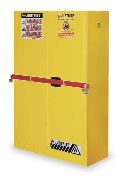 Flammable Safety Cabinet, 45 gal., Yellow