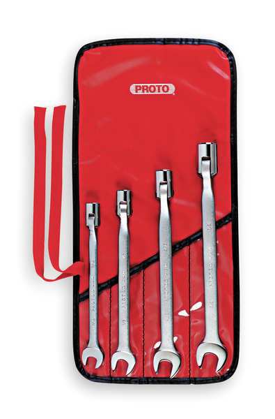 Combo Wrench Set, Antislip, 7/16-5/8in, 4Pc