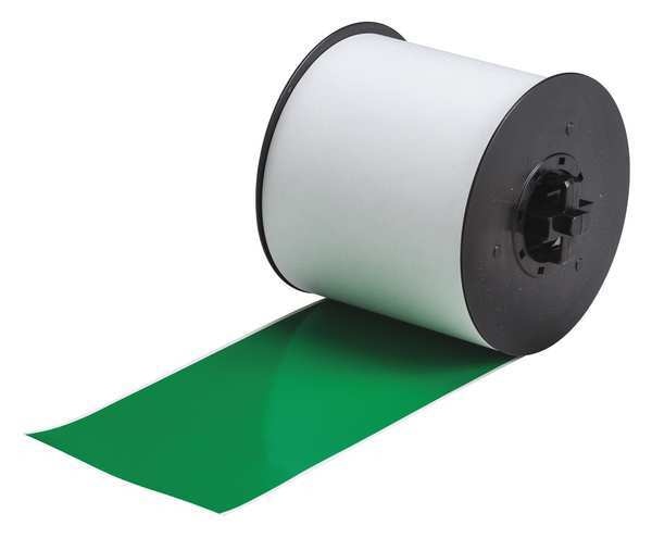Label Tape Cartridge, Green, 100ft L, 4In W