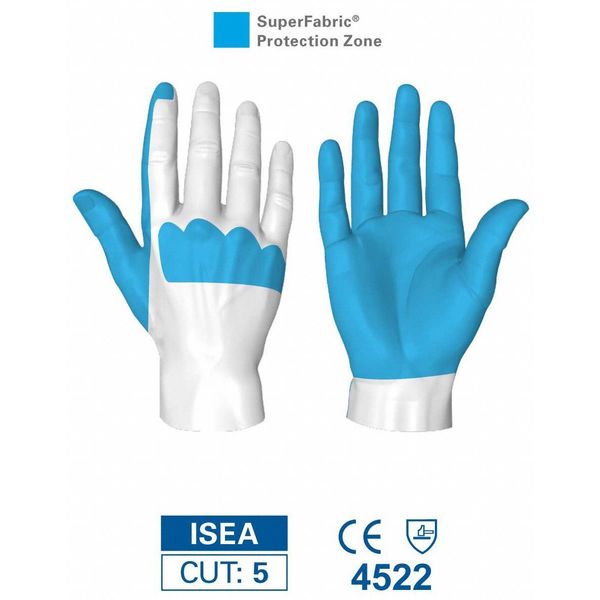 Cut Resistant Mechanics Gloves, A6 Cut Level, Uncoated, 2XL, 1 PR