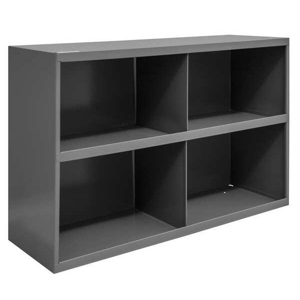 Pigeonhole Bin Unit, 4 Compartments, 12 in D x 23 7/8 in H x 33 3/4 in W, Steel