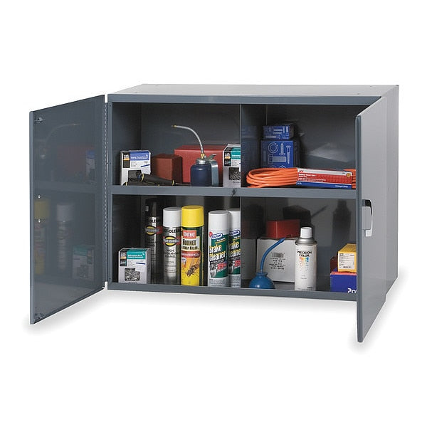 20 ga. Steel Storage Cabinet, 33-3/4 in W, 23-3/4 in H, Stationary