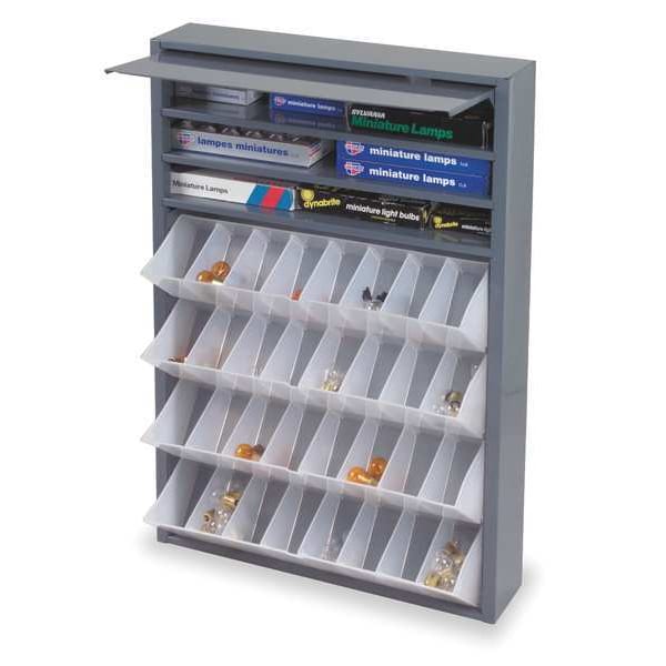 Bin Dispensing Cabinet, Tilt Out, Gray