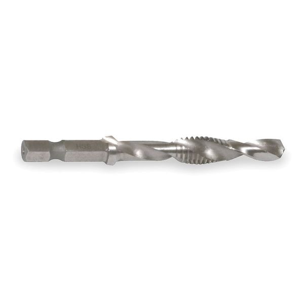 Drill/Tap/Countersink Bit, 3/8-16x3 1/4 L