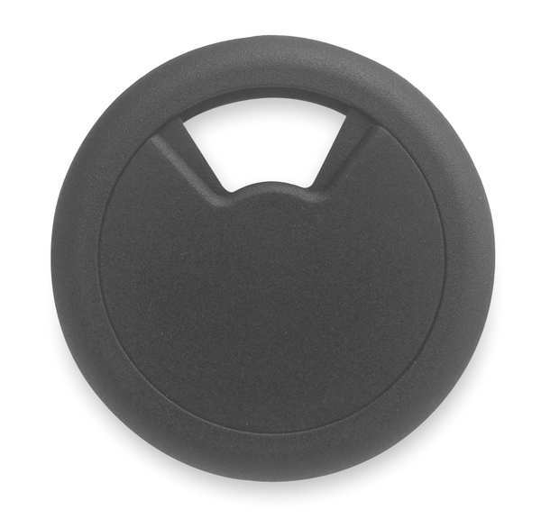 Grommet, Desk, 2 In Dia, 1 1/8 In H, Blk