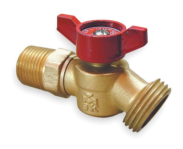 Hose Bibb, Quarter Turn, No Kink, 1/2 In M