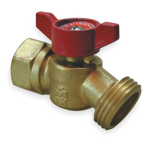 Hose Bibb, Quarter Turn, No Kink, 1/2 In F