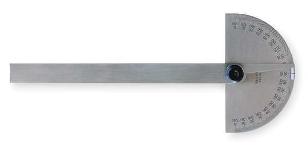 Protractor, Semi-Circular, 6 In, Non-Grad