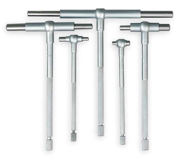 Telescoping Gage Set, 5 Pc, 0.500 to 6In