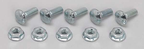 Screw And Flange Nut, Electro Zinc, PK50