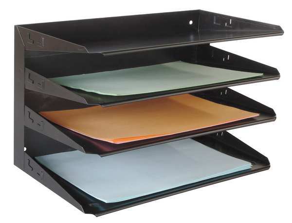 Desk Organizer, 4 Horizontal, Blk