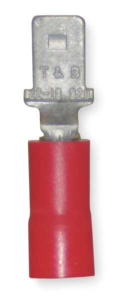 Male Disconnect, Red, 22-18AWG, PK100