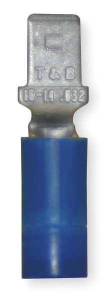Male Disconnect, Blue, 16-14AWG, PK100
