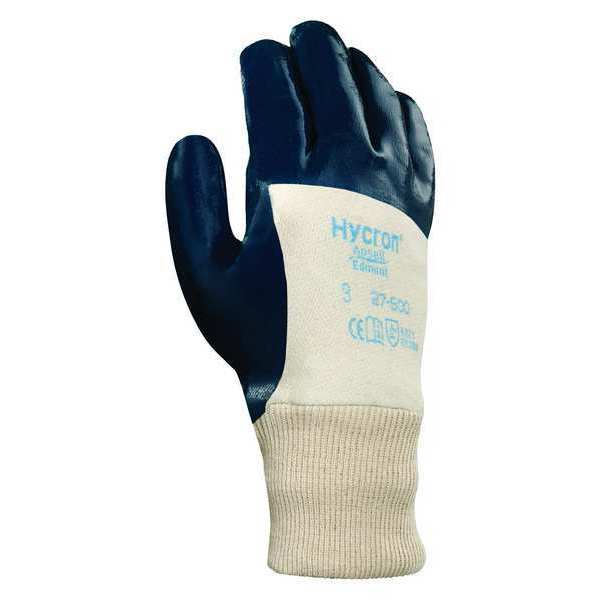 Nitrile Coated Gloves, 3/4 Dip Coverage, Blue, M, PR
