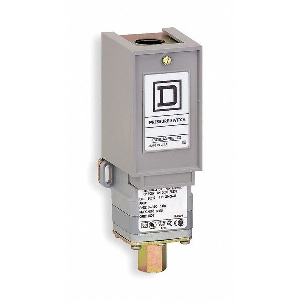 Pressure Switch, (1) Port, 1/4-18 in FNPT, SPDT, 3 to 150 psi, Standard Action