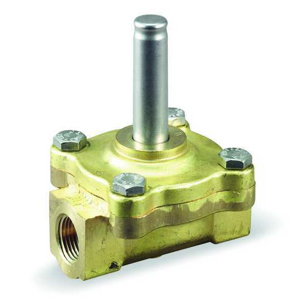 Brass Solenoid Valve Less Coil, Normally Closed, 3/8 in Pipe Size