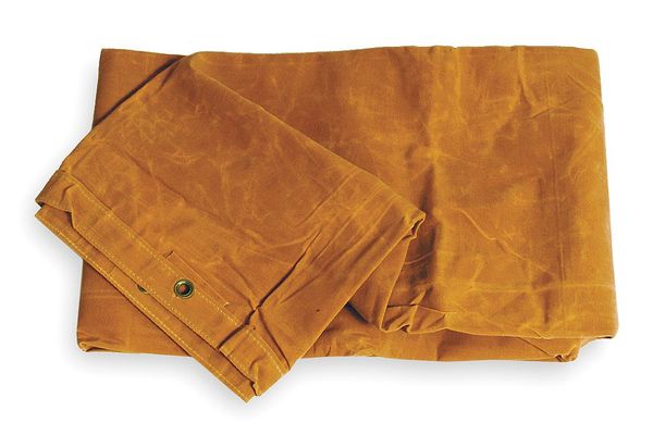 Tarp, 20 x 30 ft, 20 Mil, Cotton Canvas, Standard Duty, Tan, Mildew Resistant