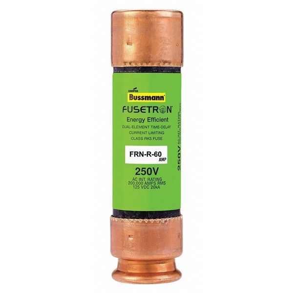 Fuse, Time Delay, 60A, FRN-R Series, 250V AC, 125V DC, 3