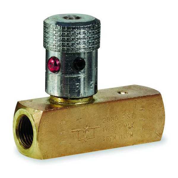Colorflow Flow Control Valve, Steel, 1/4-18, 5 GPM