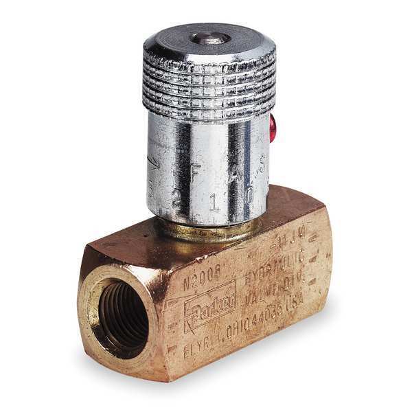 Colorflow Needle Valve, Steel, 1/2-14, 15 GPM