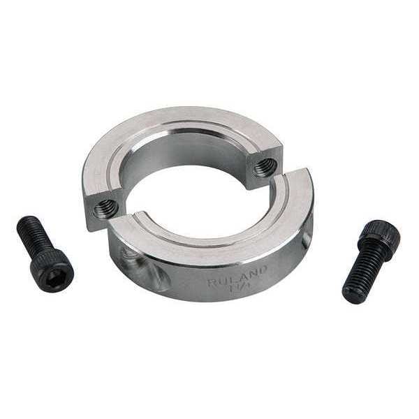 Shaft Collar, Clamp, 2Pc, 2-1/8 In, Alum