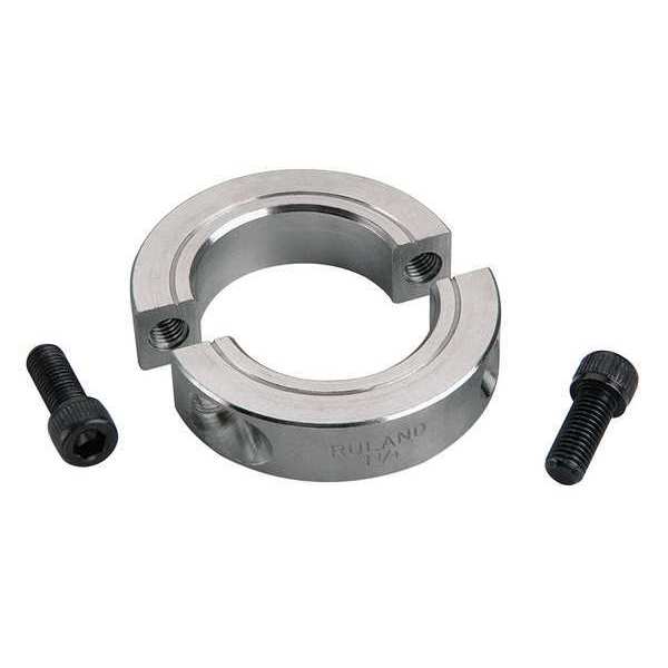 Shaft Collar, Clamp, 2Pc, 19mm, Alum