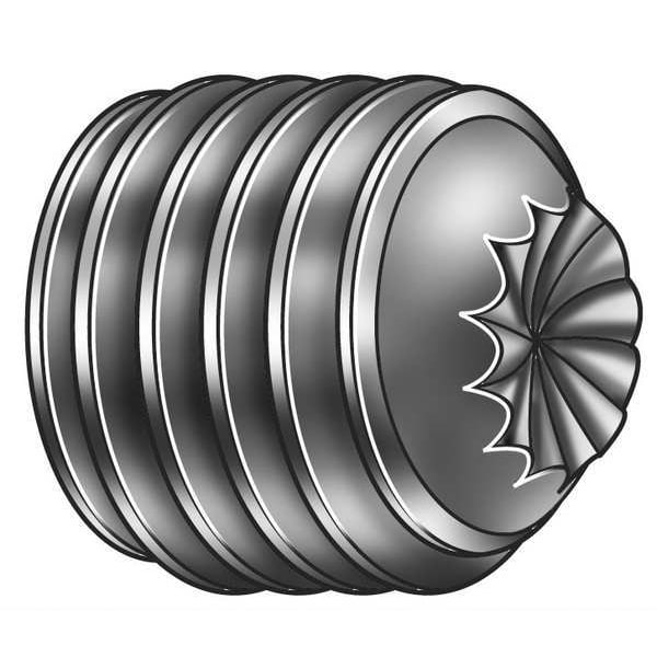 Sckt Set Scrw, Knurl Cup, 8-32x1/8, PK100