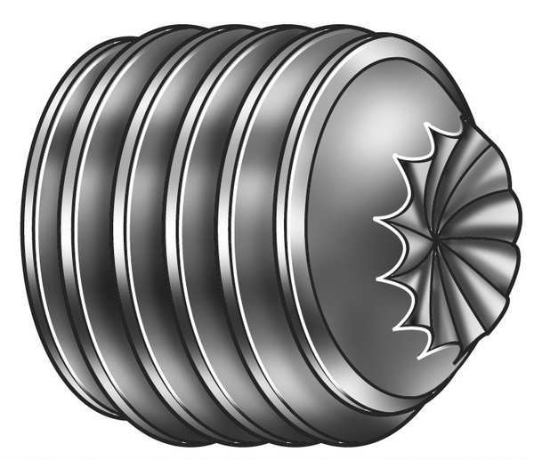 Sckt Set Scrw, Knurl Cup, 10-24x1/4, PK100