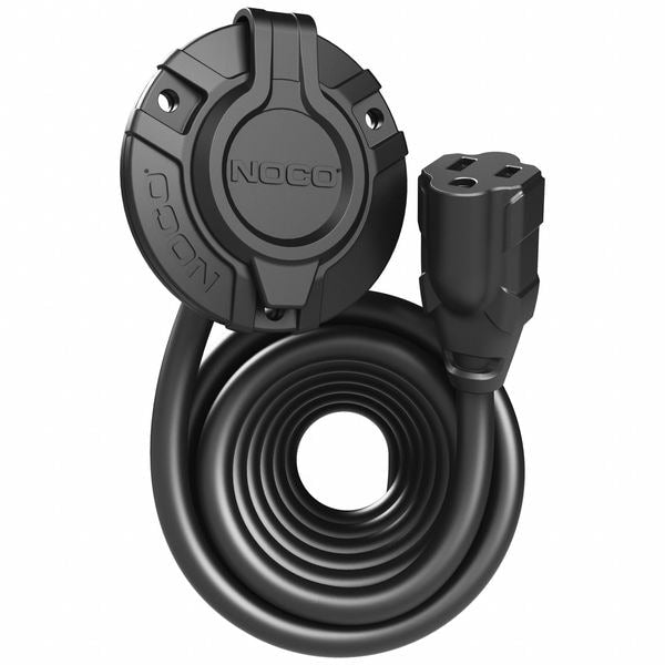 AC Port Plug, 12 ft L, Black