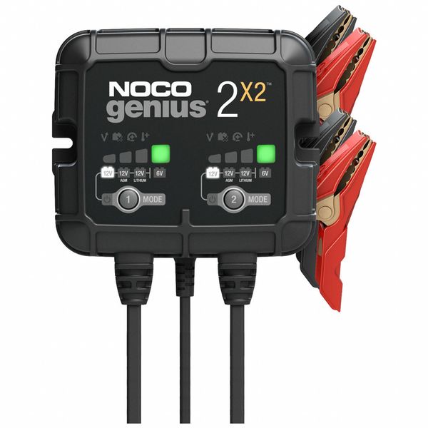 Battery Charger, 4 A Input, 6.2 ft L Cable