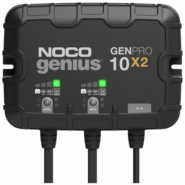Battery Charger, 20 A Input, 6 ft L Cable