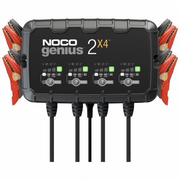 Battery Charger, 8 A Input, 6.2 ft L Cable