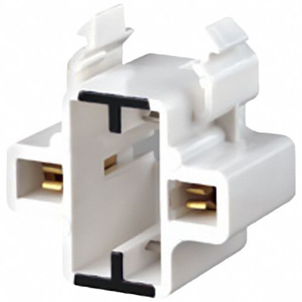 Lampholder, 75 W, White, 2-Pin (GX23)