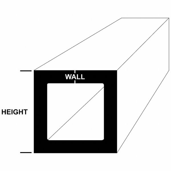 SS Square Tube 316, 4 ft