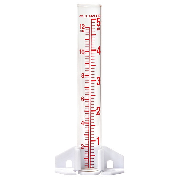 Glass Rain Gauge, w/Vial