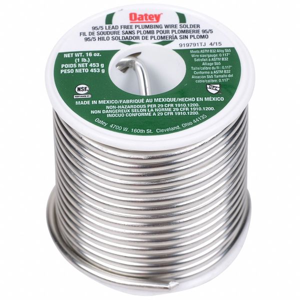 Lead Free Solder, 0.117 in. dia., 1 lb.