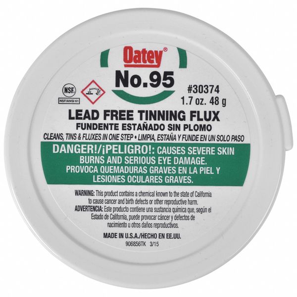 Lead Free Flux, Paste, Lead Free, 1.7 oz.